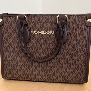 Michael Kors Brown Logo Satchel